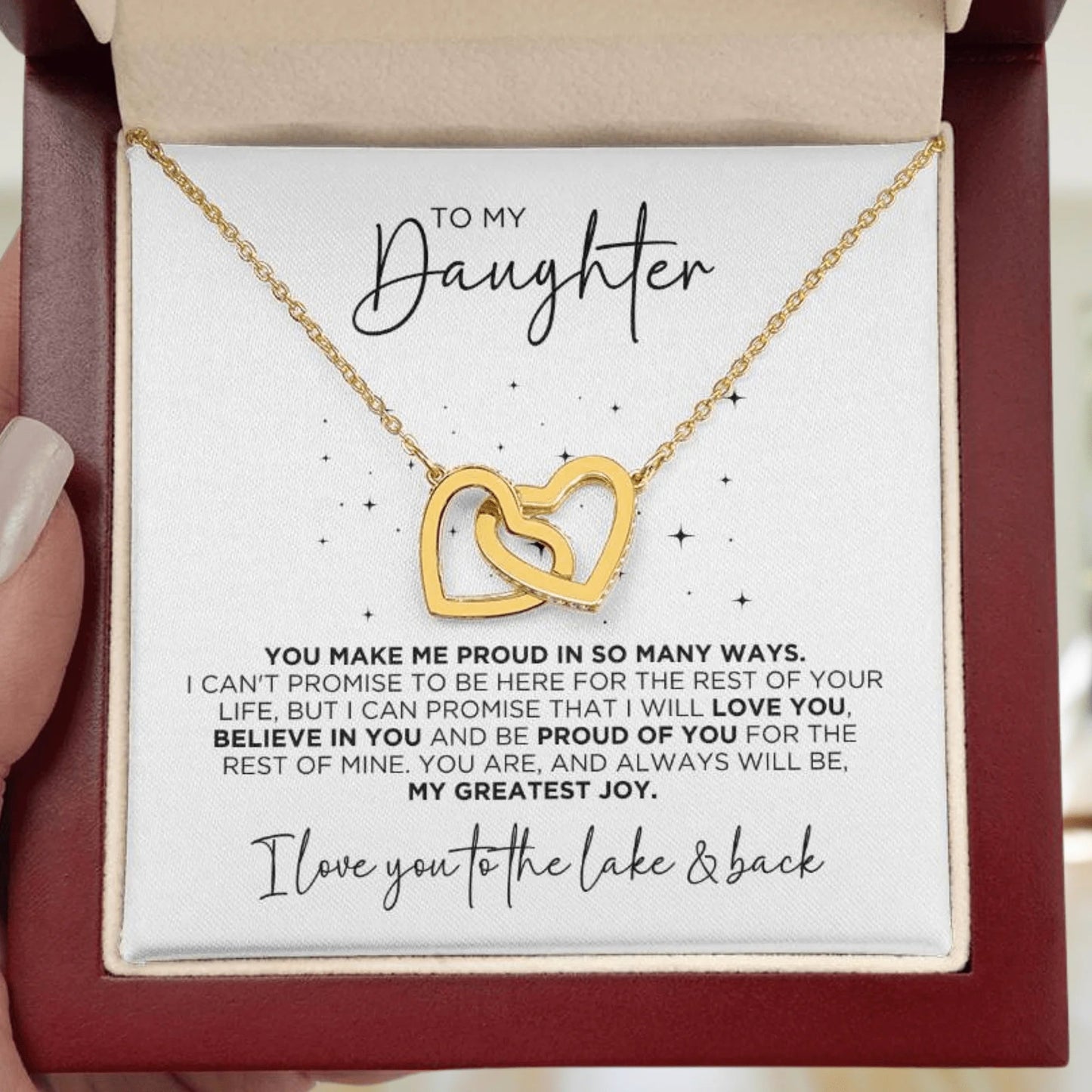 To My Daughter So Proud Necklace Gift - The Outlander Gifts