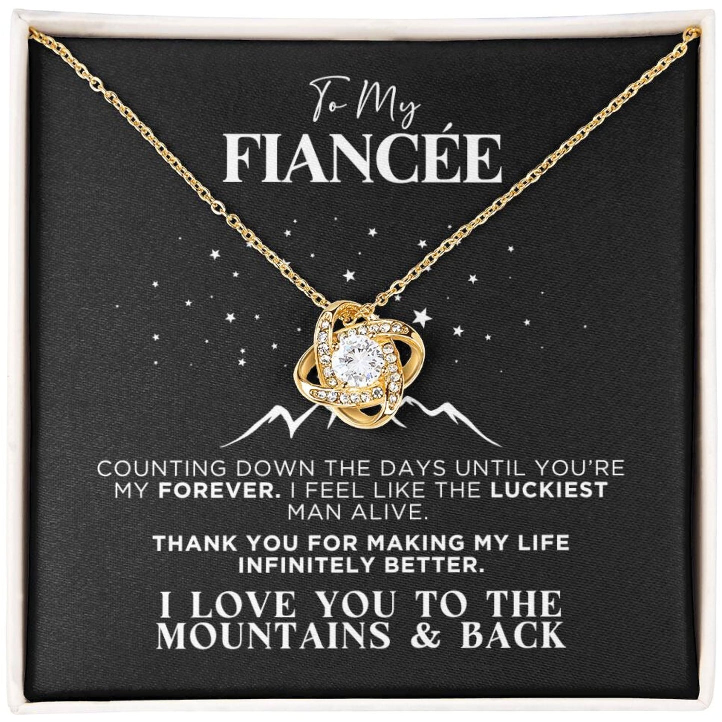 To My Fiancée Mountains Necklace Gift - The Outlander Gifts