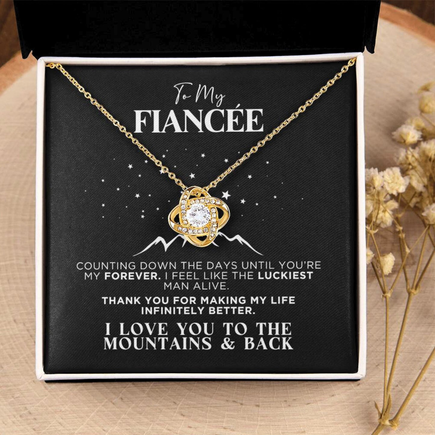 To My Fiancée Mountains Necklace Gift - The Outlander Gifts