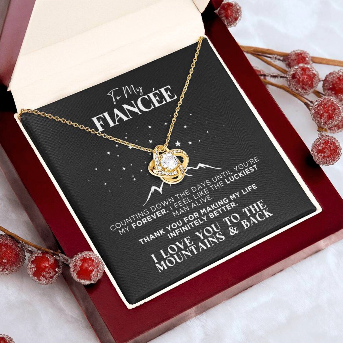 To My Fiancée Mountains Necklace Gift - The Outlander Gifts