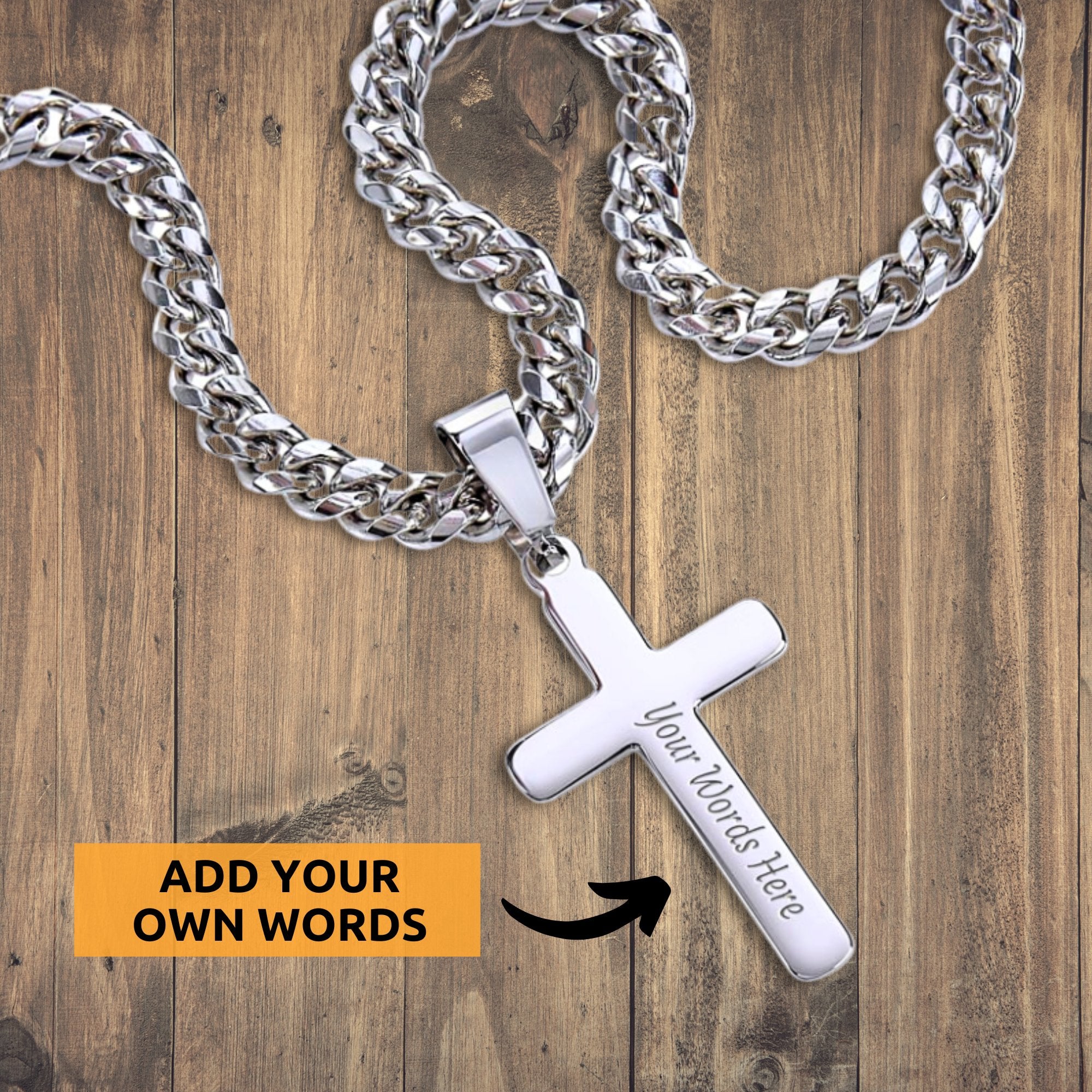 To My Grandson Remember Cross Chain Necklace Gift - The Outlander Gifts