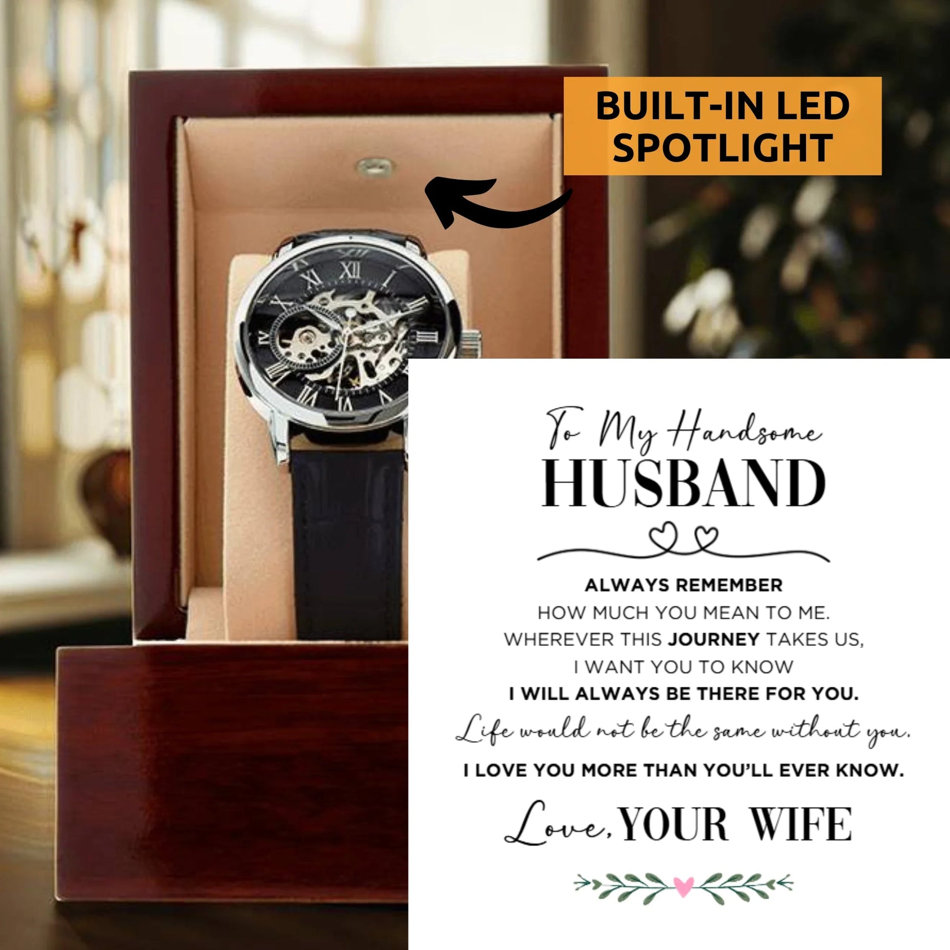 To My Handsome Husband Skeleton Watch - The Outlander Gifts