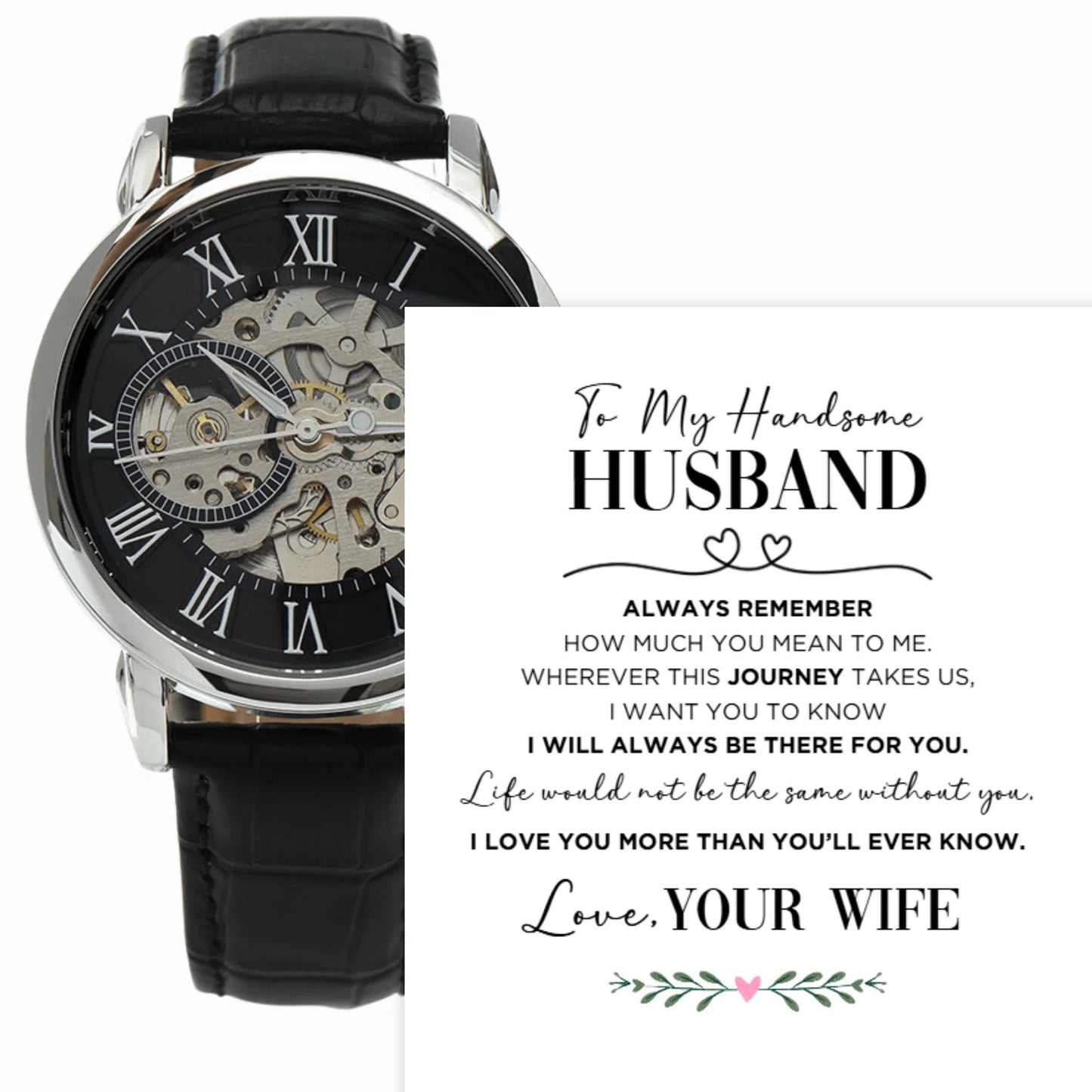 To My Handsome Husband Skeleton Watch - The Outlander Gifts