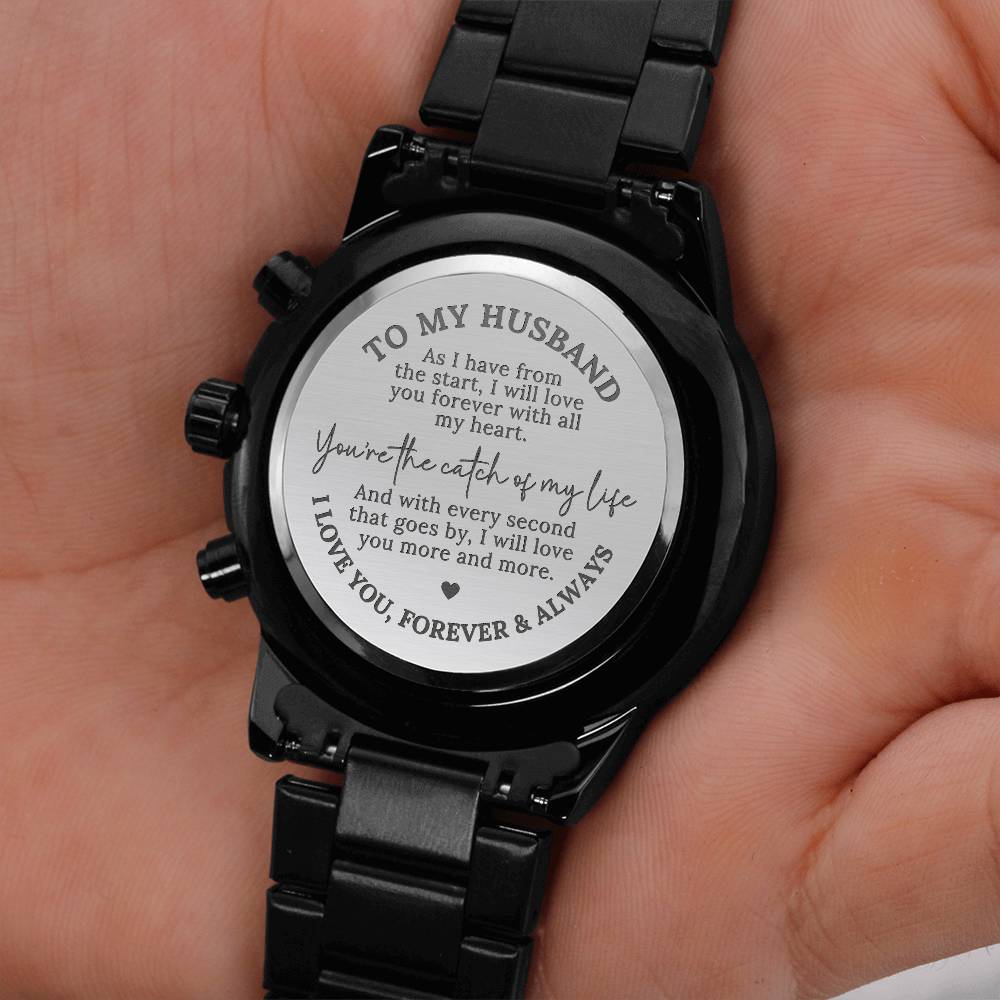 To My Husband Engraved Watch Gift For Fisherman - The Outlander Gifts