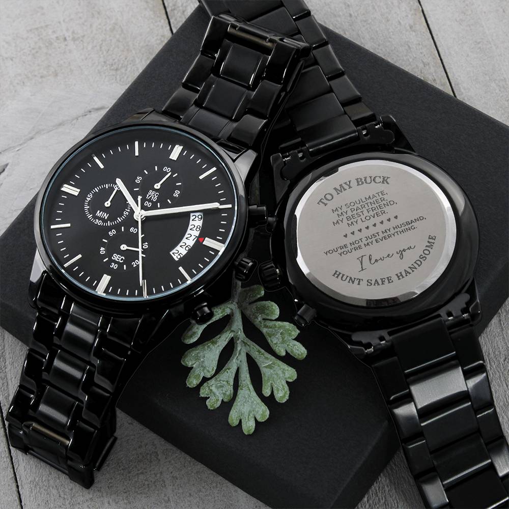 To My Husband Engraved Watch Gift For Hunters - The Outlander Gifts