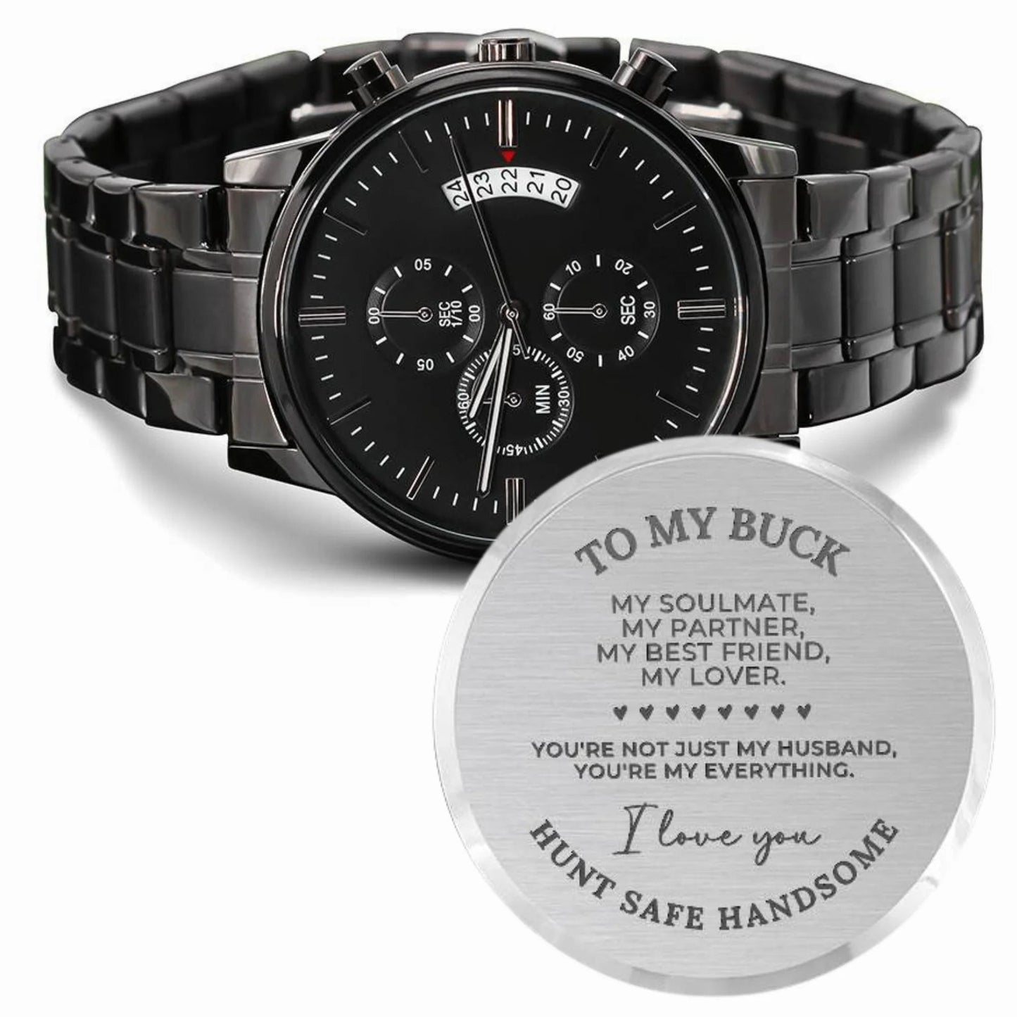 To My Husband Engraved Watch Gift For Hunters - The Outlander Gifts