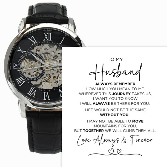 To My Husband Our Journey Skeleton Watch - The Outlander Gifts