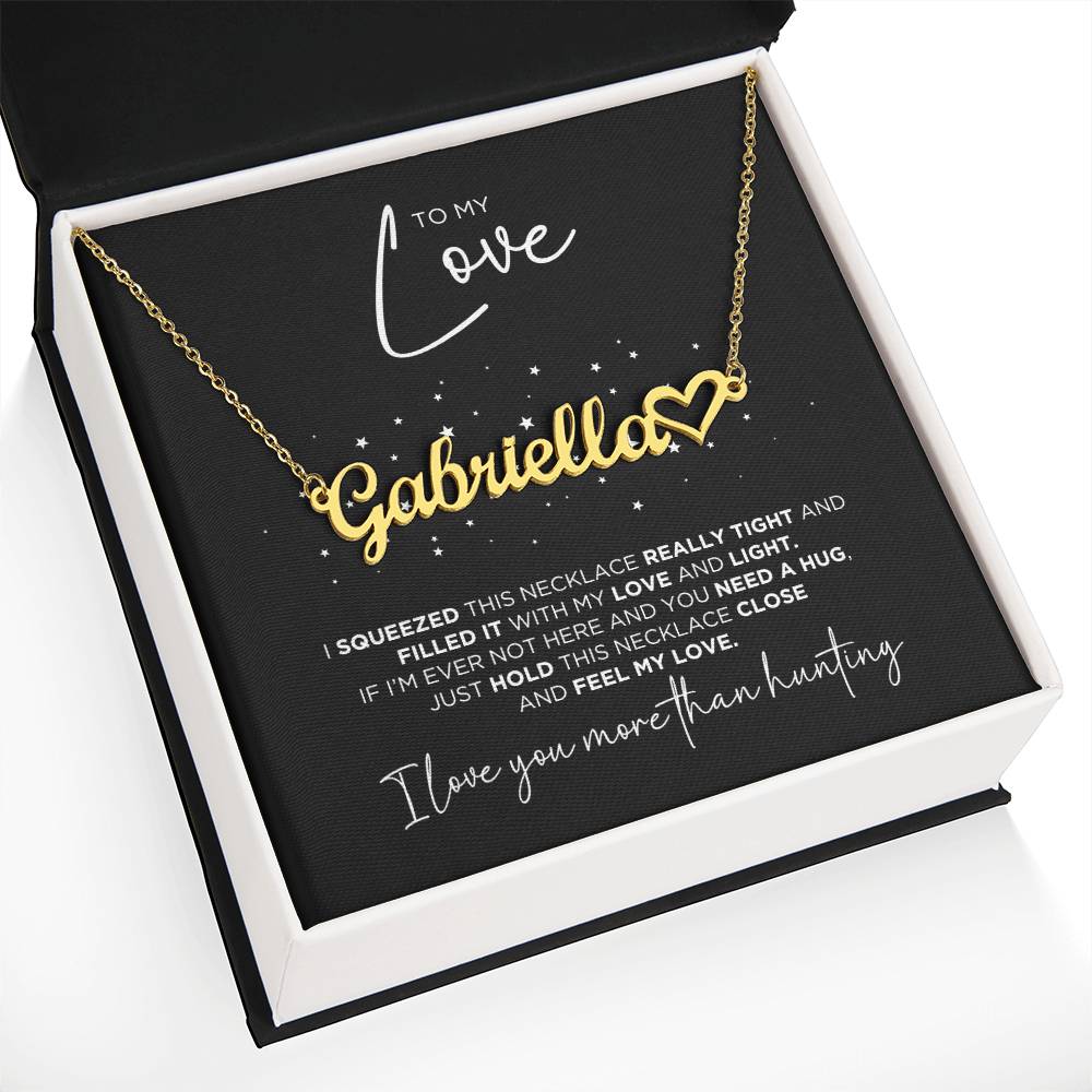 To My Love Hug Personalized Name Necklace - The Outlander Gifts