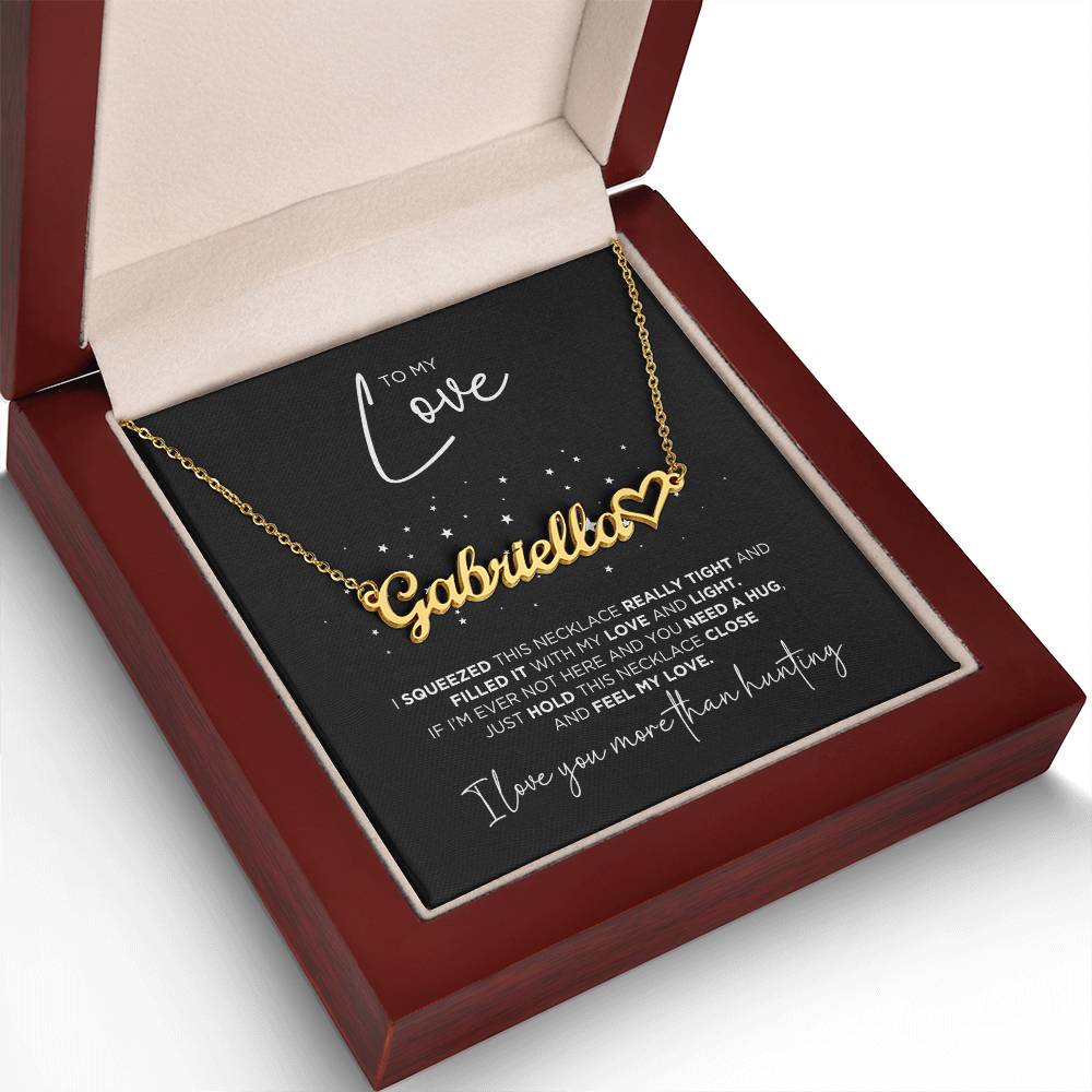 To My Love Hug Personalized Name Necklace - The Outlander Gifts