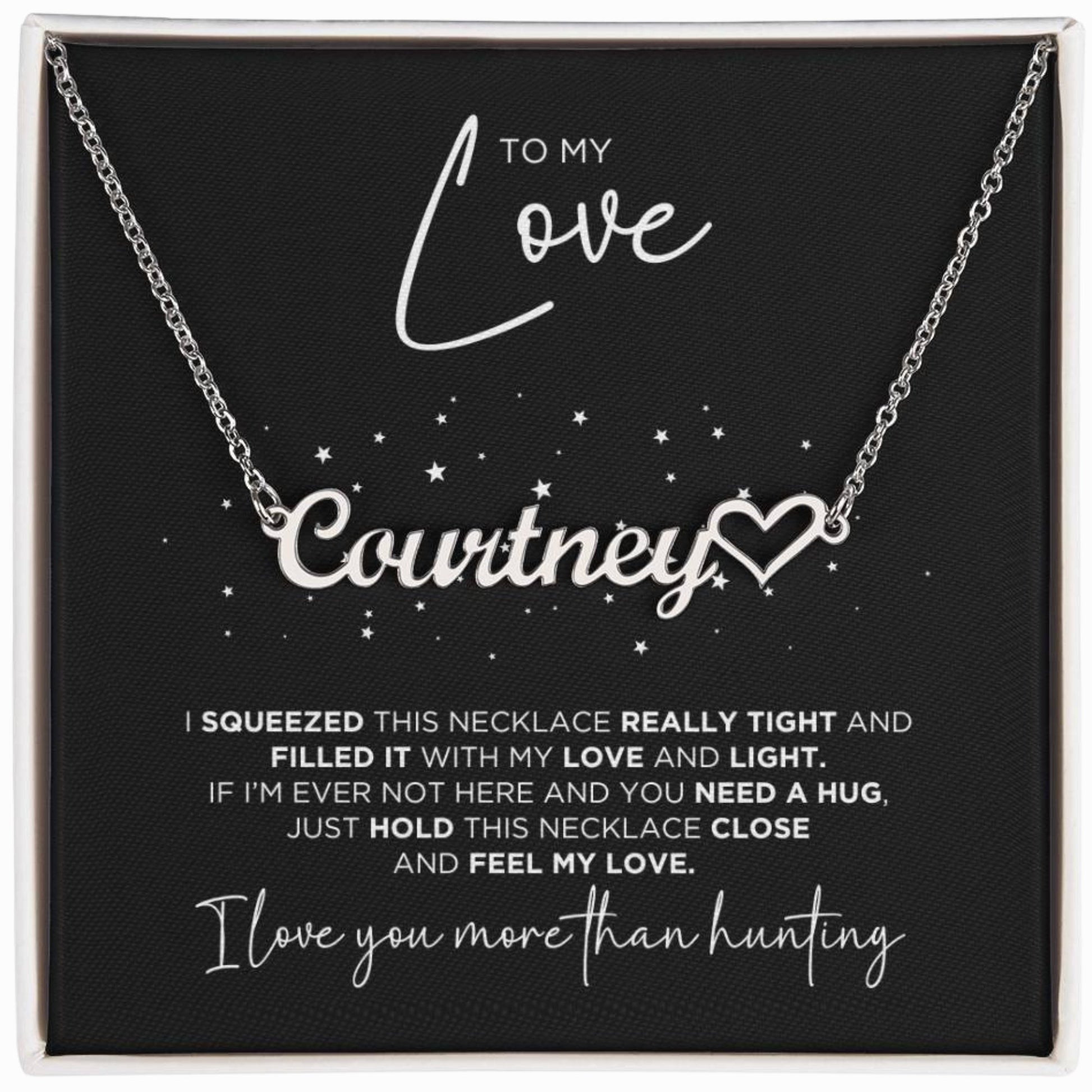 To My Love Hug Personalized Name Necklace - The Outlander Gifts