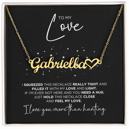 To My Love Hug Personalized Name Necklace - The Outlander Gifts