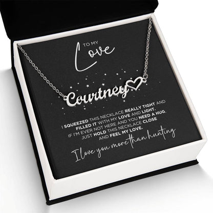 To My Love Hug Personalized Name Necklace - The Outlander Gifts