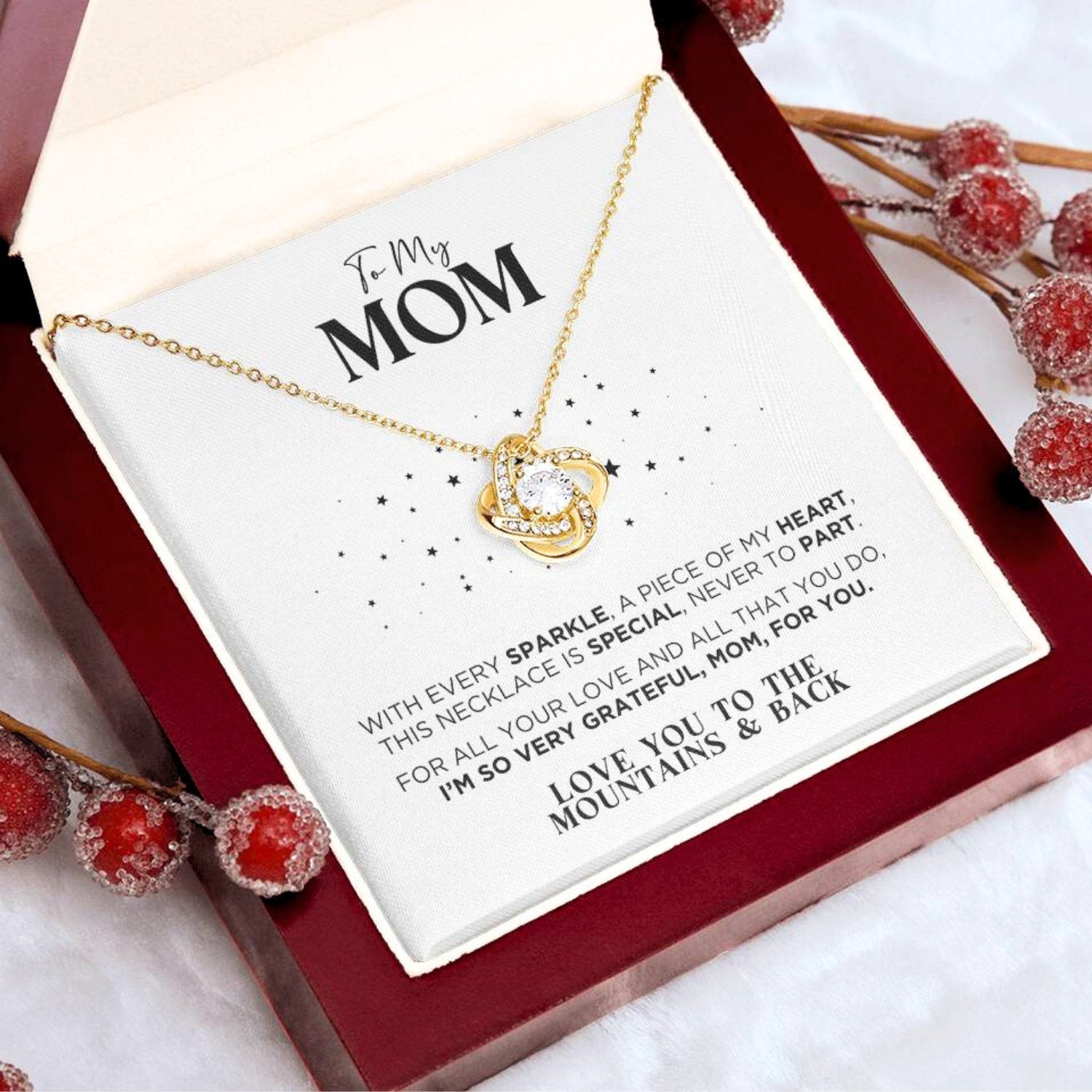 To My Mom My Heart Necklace Gift - The Outlander Gifts