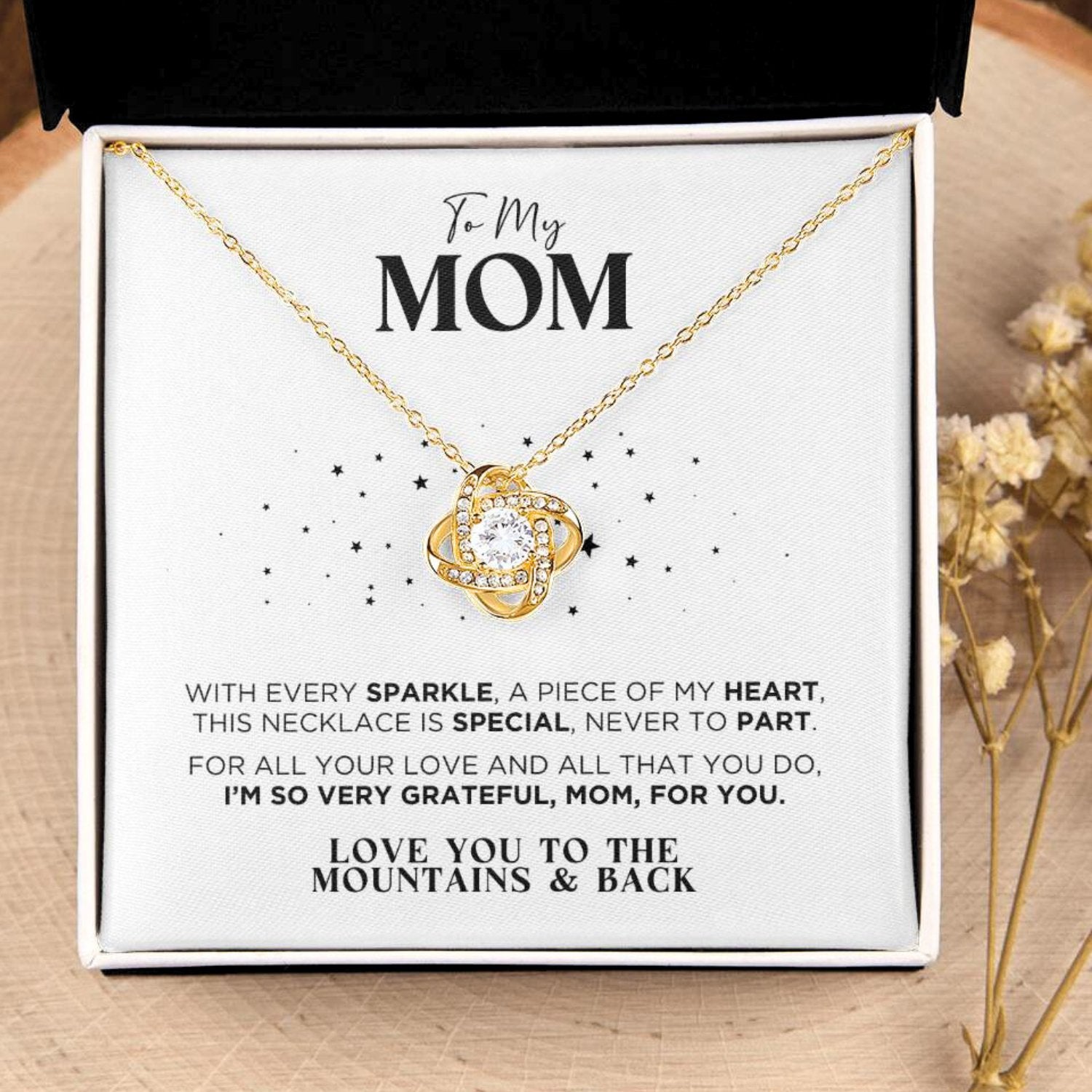 To My Mom My Heart Necklace Gift - The Outlander Gifts