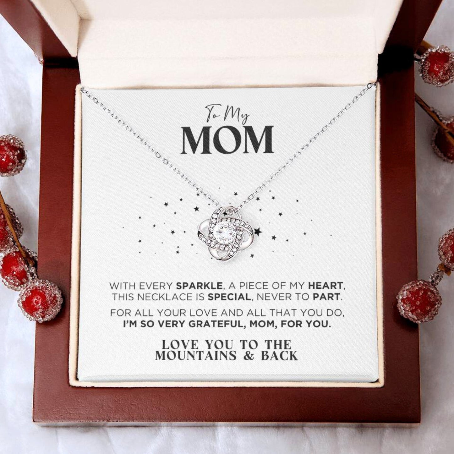 To My Mom My Heart Necklace Gift - The Outlander Gifts