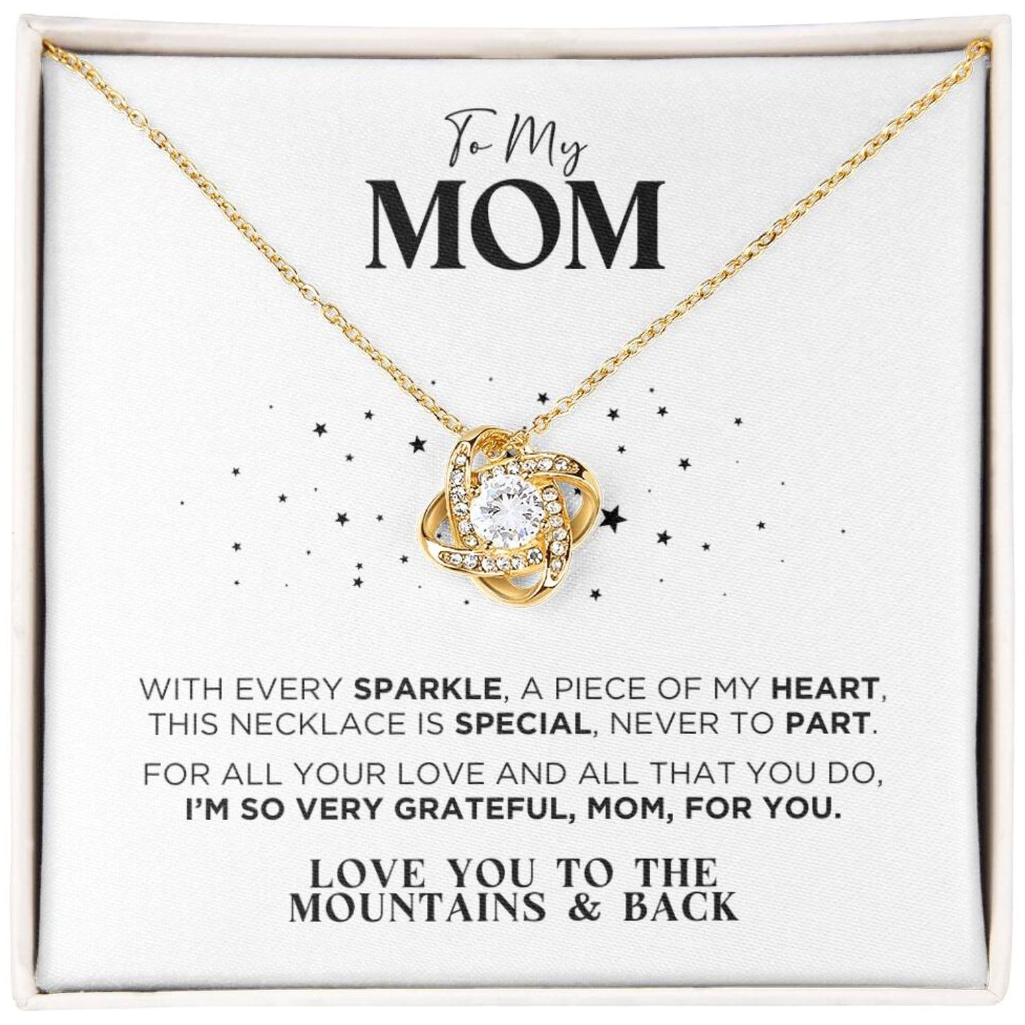 To My Mom My Heart Necklace Gift - The Outlander Gifts