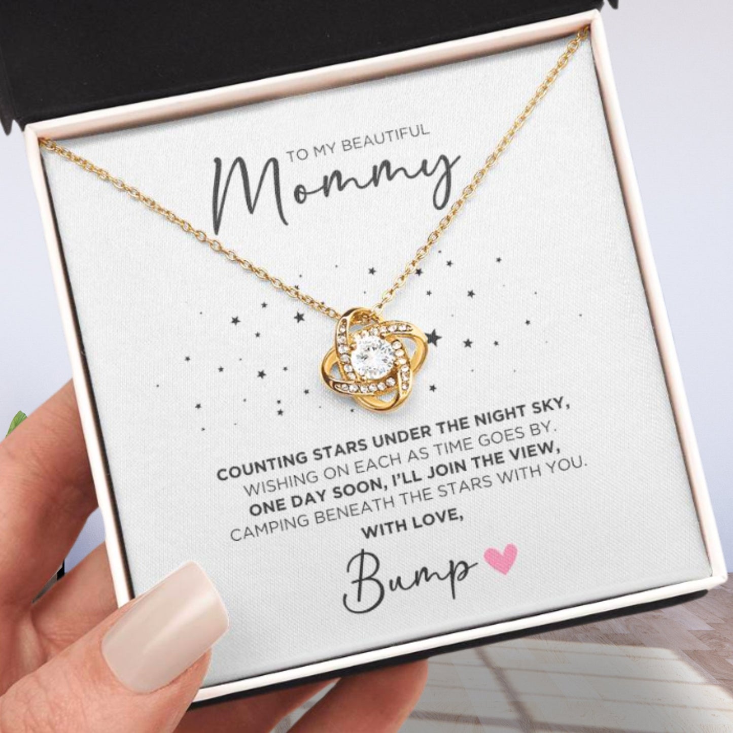 To My Mommy Stars Necklace Gift For Mom To Be - The Outlander Gifts