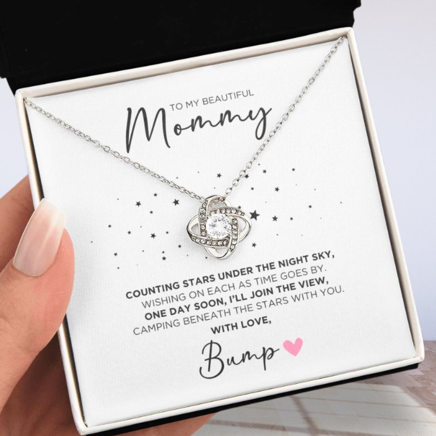 To My Mommy Stars Necklace Gift For Mom To Be - The Outlander Gifts