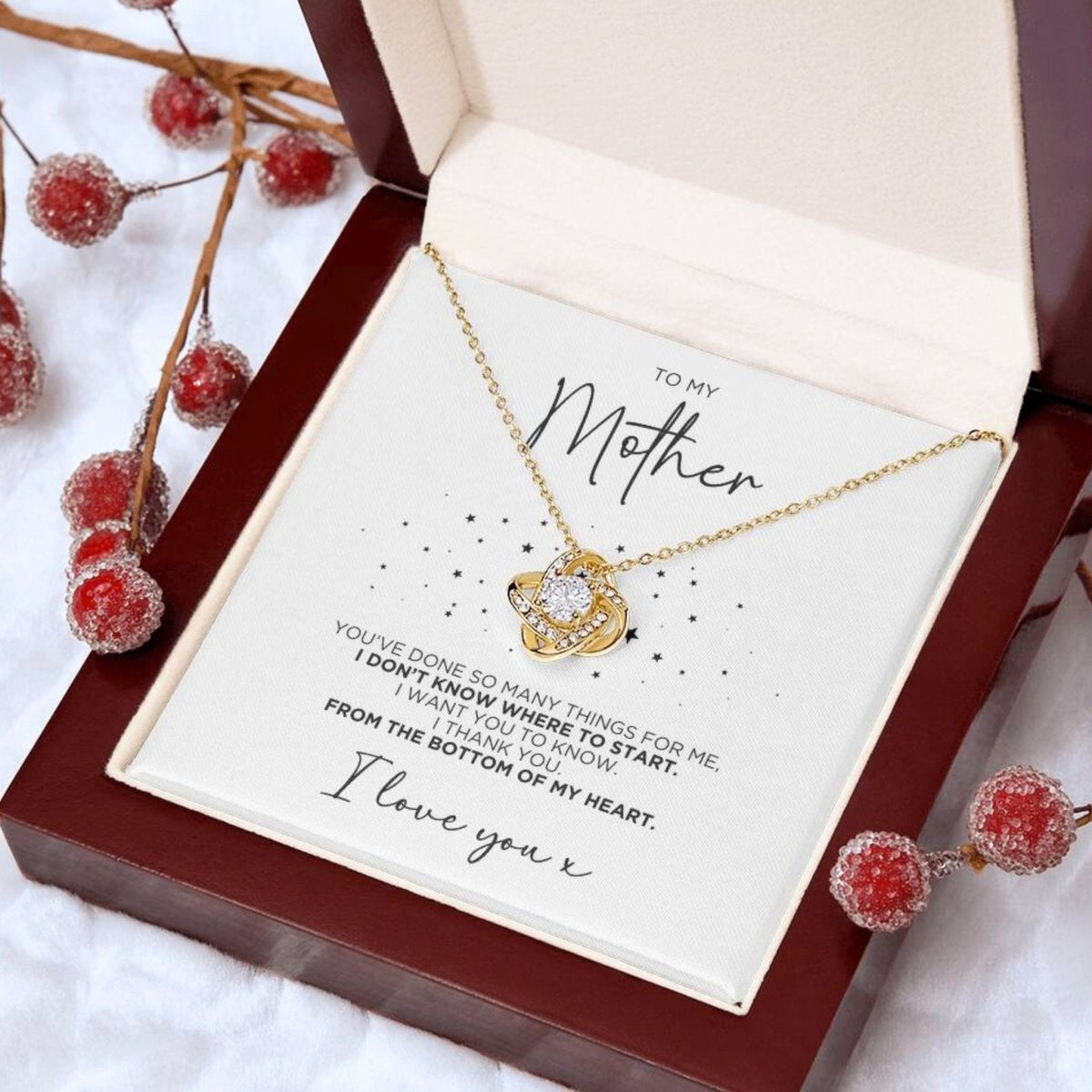 To My Mother Thank You Necklace Gift For Mom - The Outlander Gifts