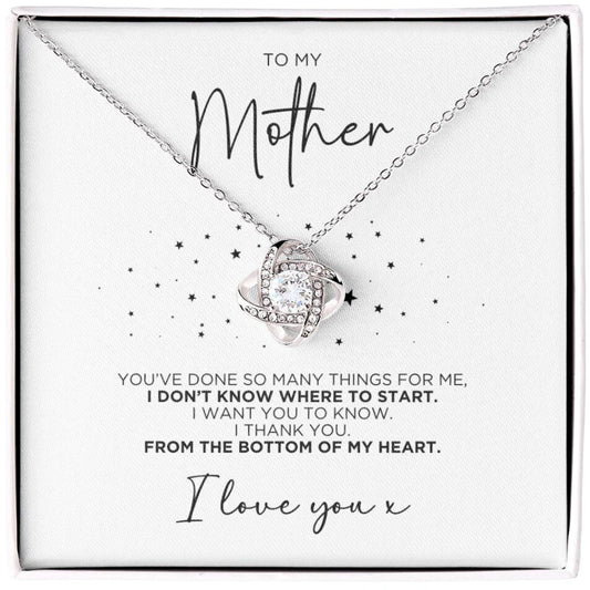 To My Mother Thank You Necklace Gift For Mom - The Outlander Gifts