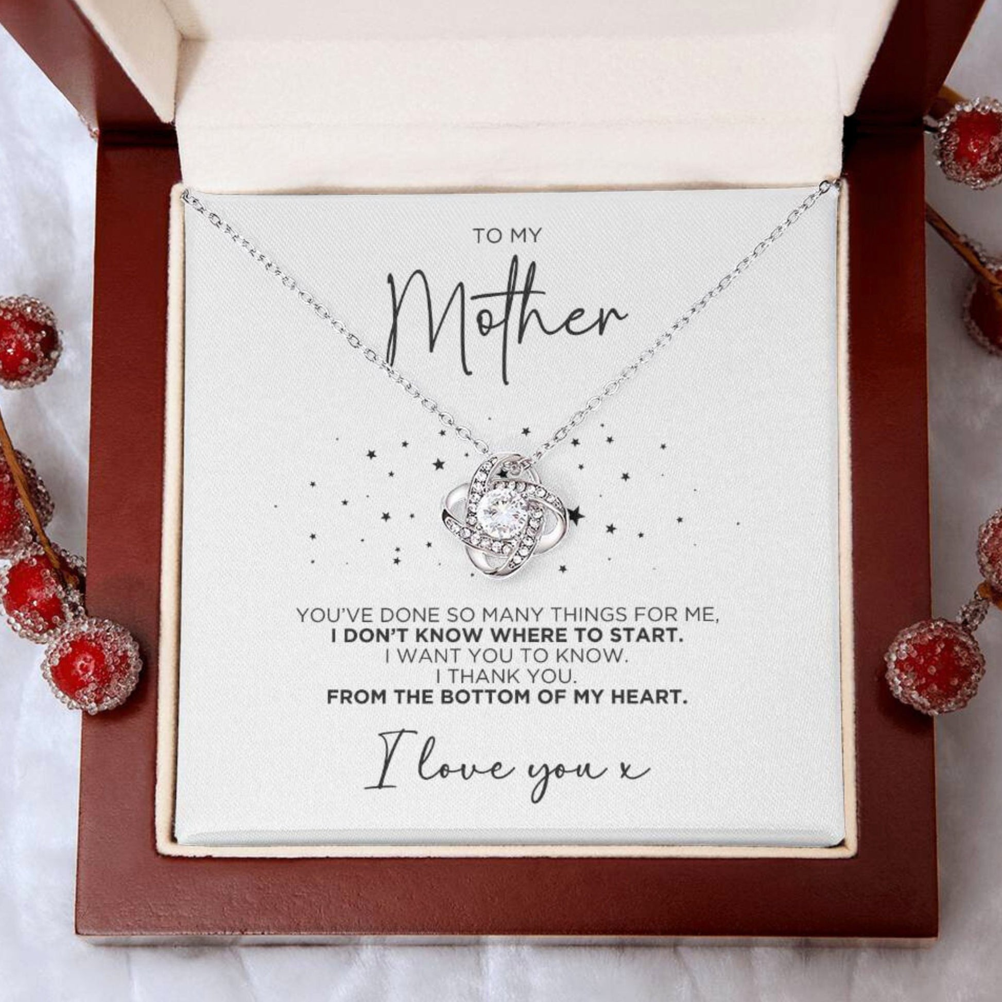 To My Mother Thank You Necklace Gift For Mom - The Outlander Gifts