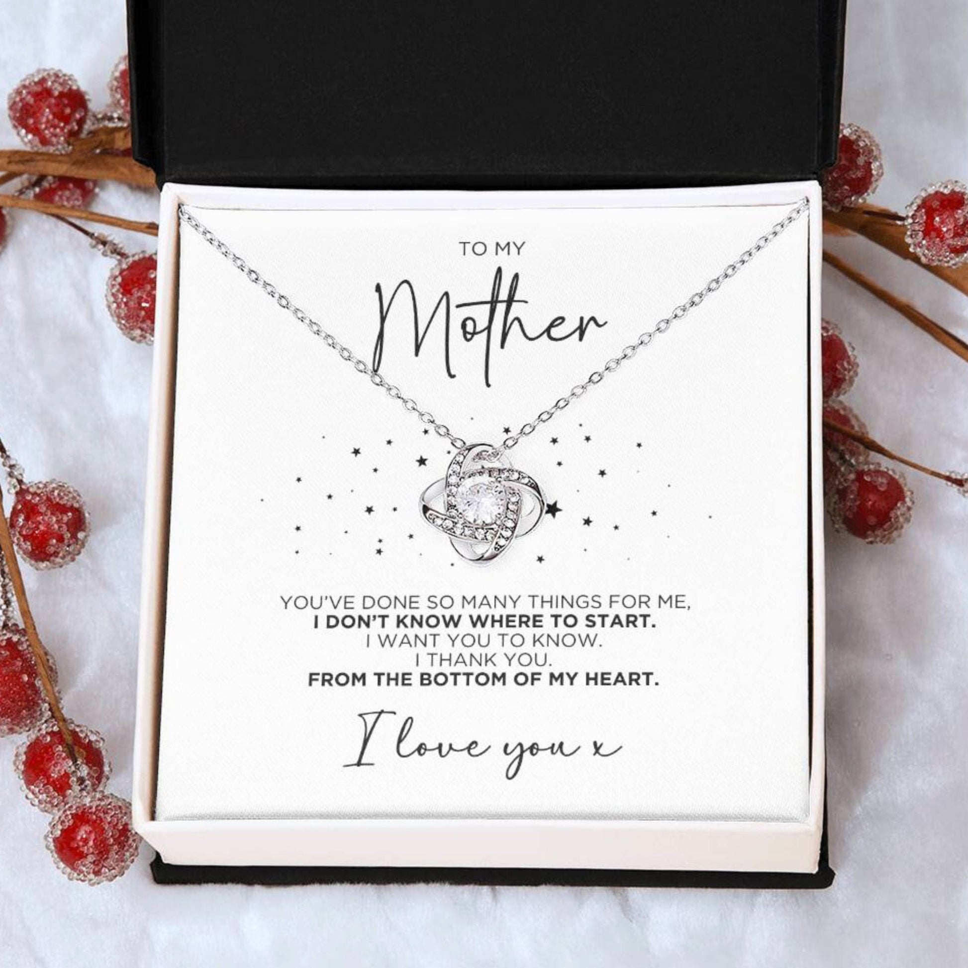 To My Mother Thank You Necklace Gift For Mom - The Outlander Gifts