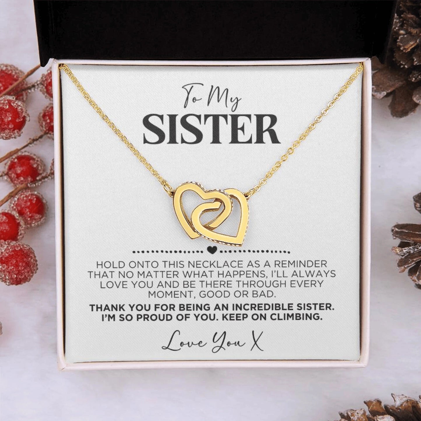 To My Sister Proud of You Necklace Gift - The Outlander Gifts