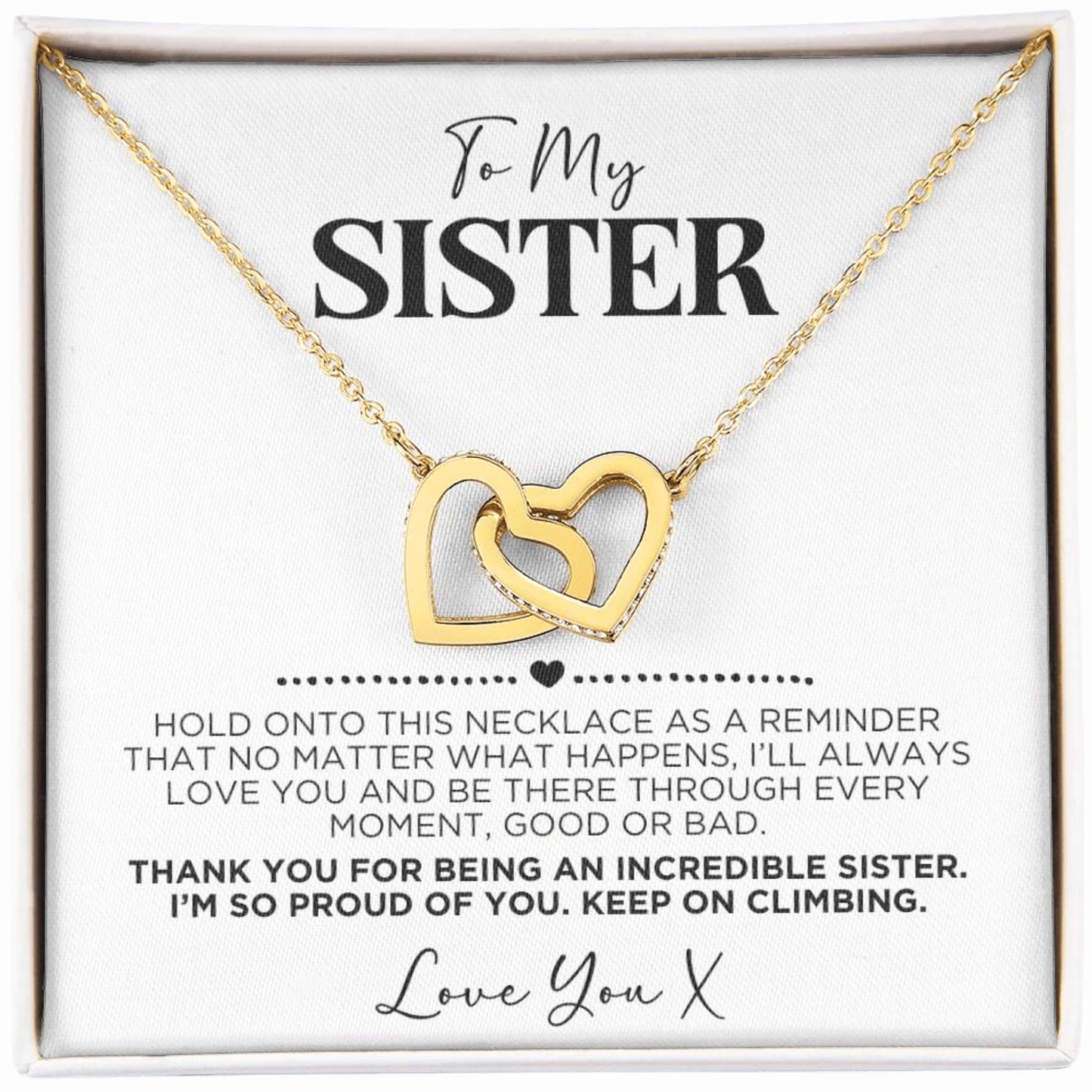 To My Sister Proud of You Necklace Gift - The Outlander Gifts