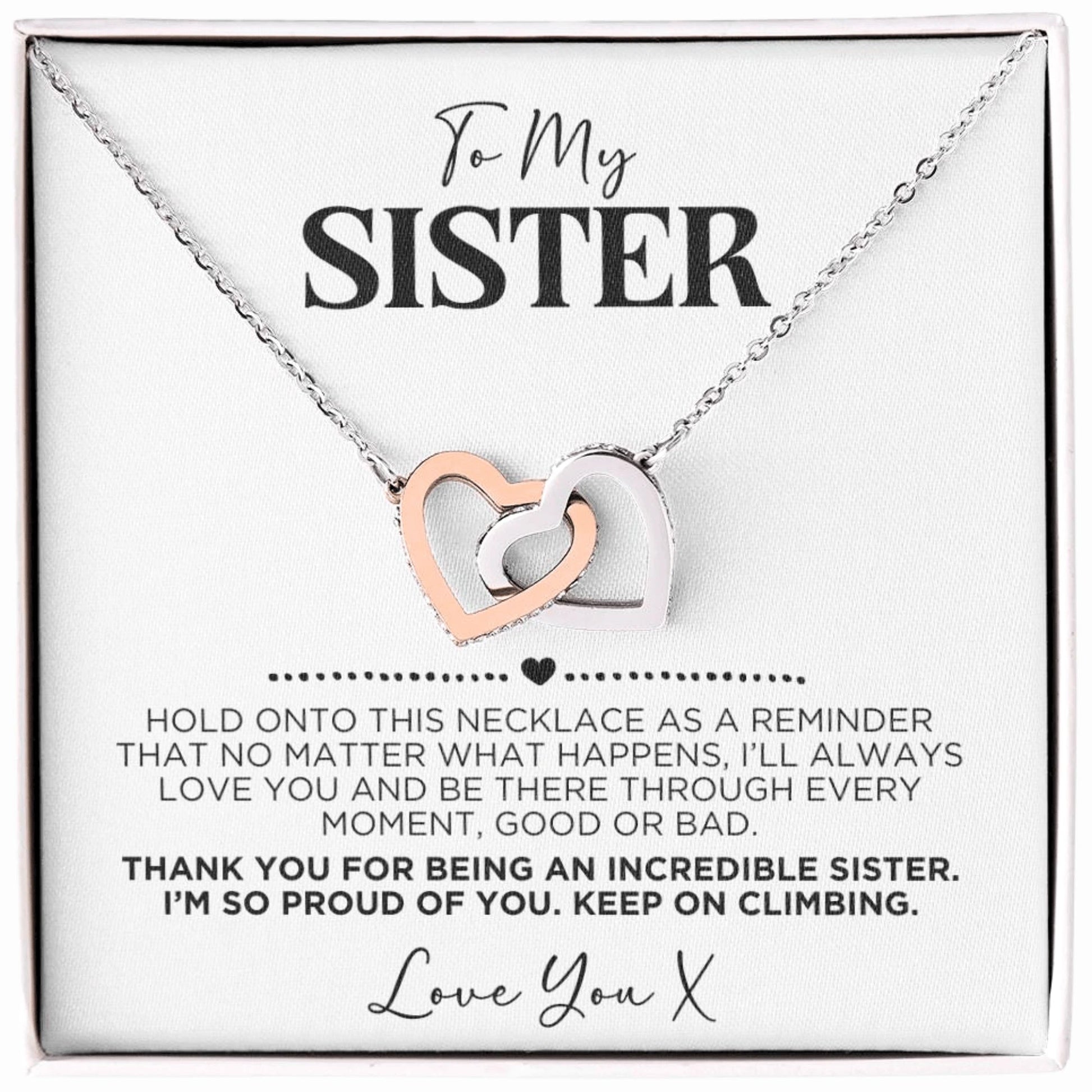 To My Sister Proud of You Necklace Gift - The Outlander Gifts