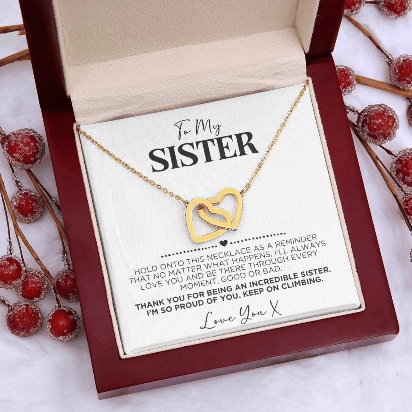 To My Sister Proud of You Necklace Gift - The Outlander Gifts