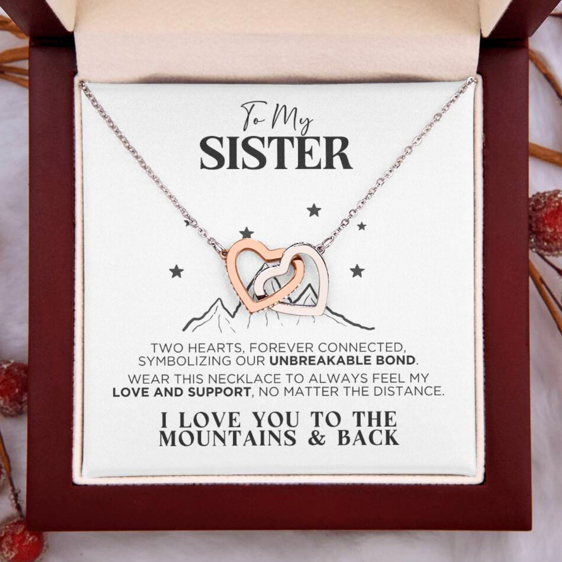 To My Sister Unbreakable Bond Necklace Gift - The Outlander Gifts