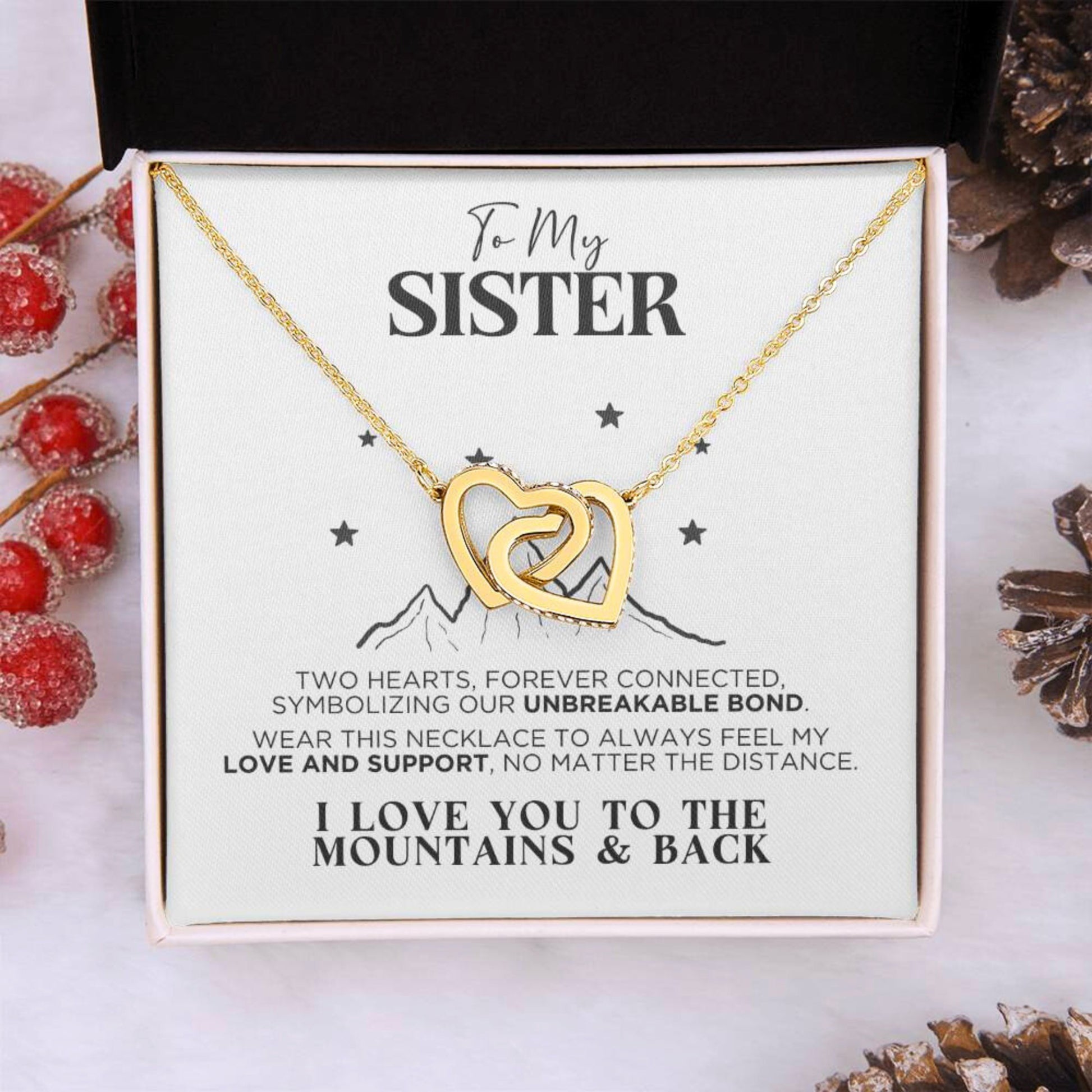 To My Sister Unbreakable Bond Necklace Gift - The Outlander Gifts