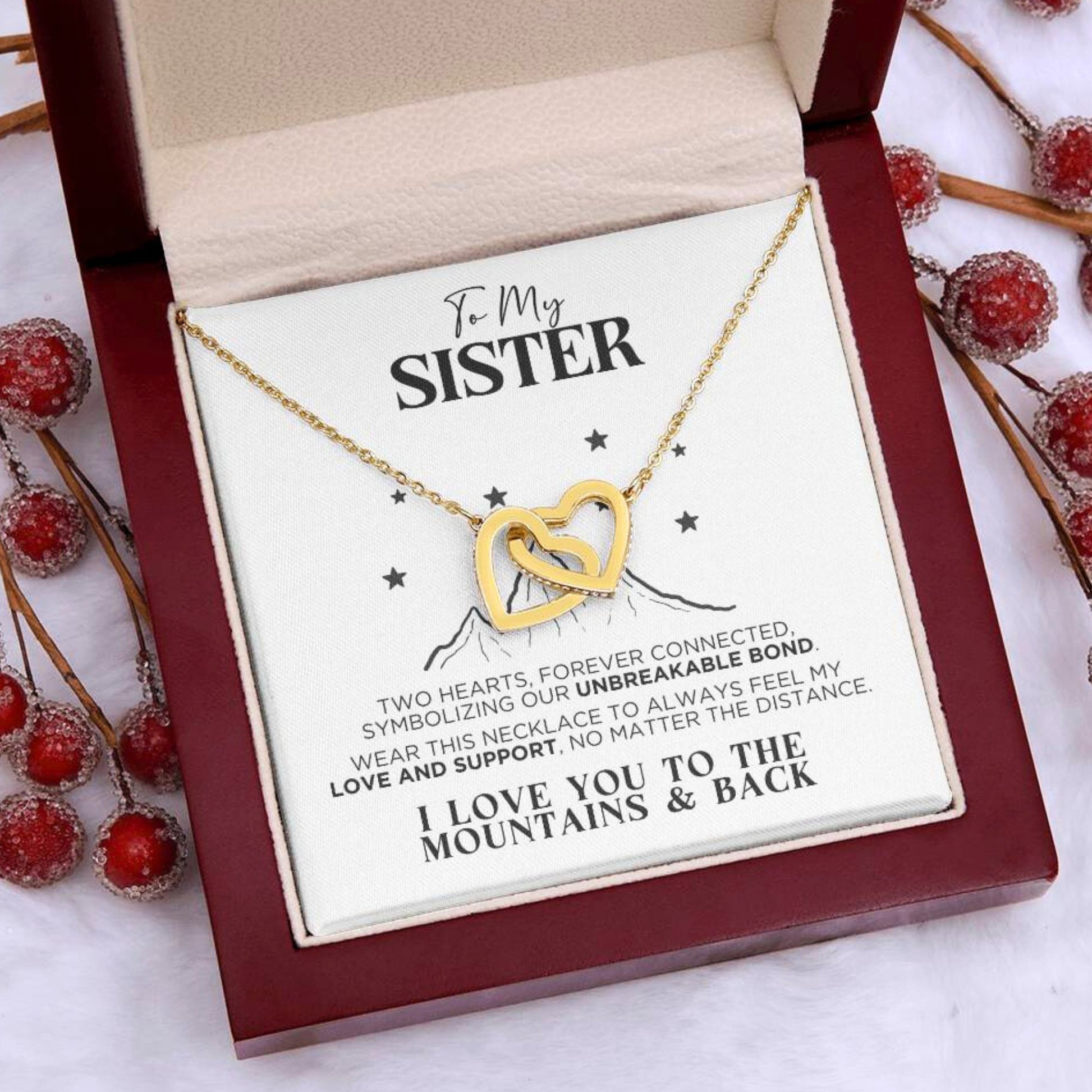 To My Sister Unbreakable Bond Necklace Gift - The Outlander Gifts