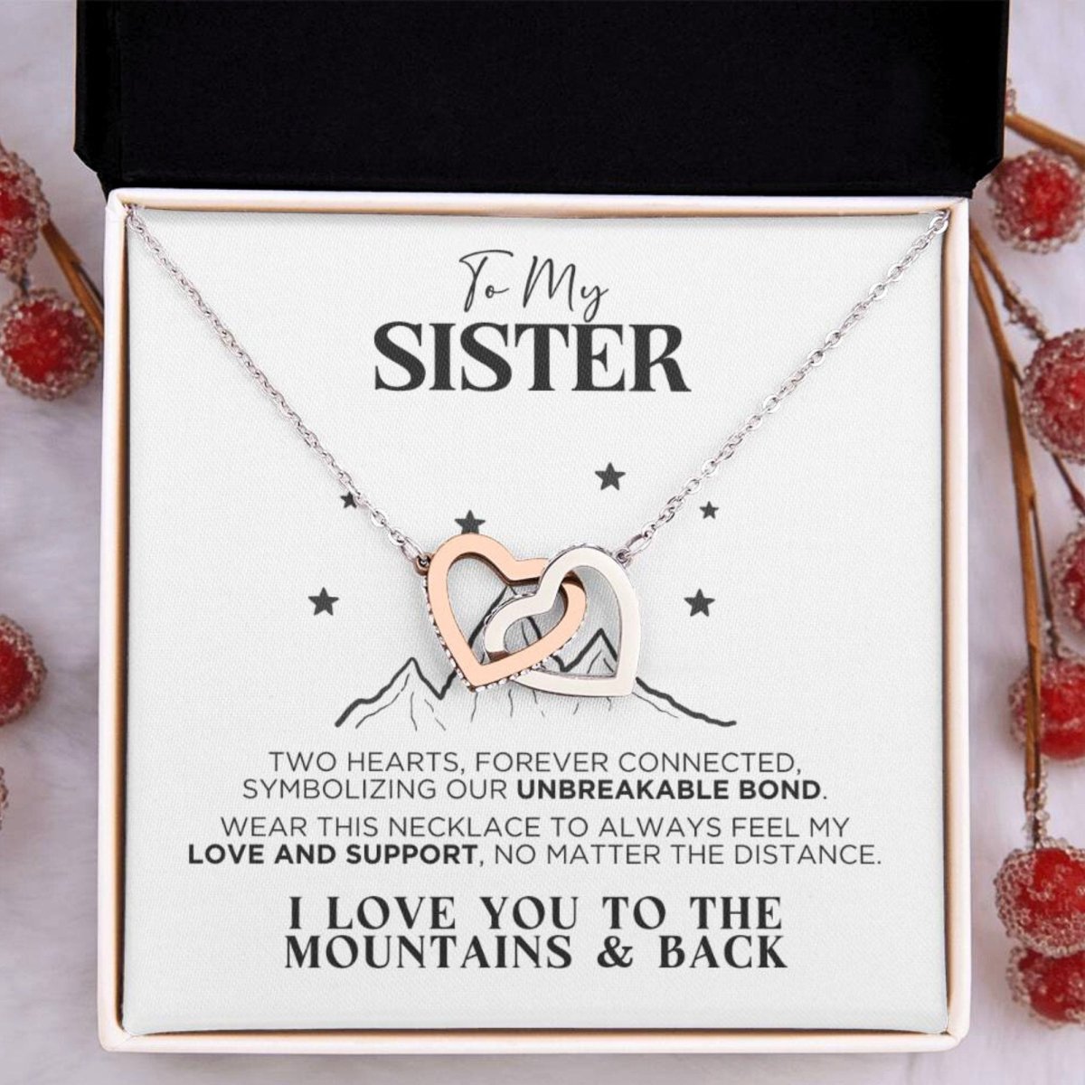 To My Sister Unbreakable Bond Necklace Gift - The Outlander Gifts