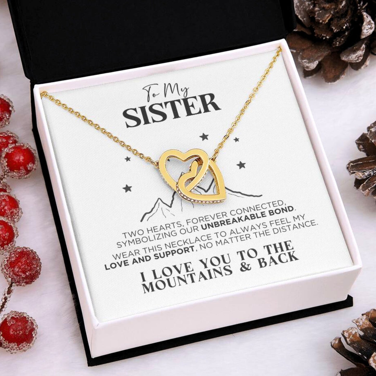 To My Sister Unbreakable Bond Necklace Gift - The Outlander Gifts