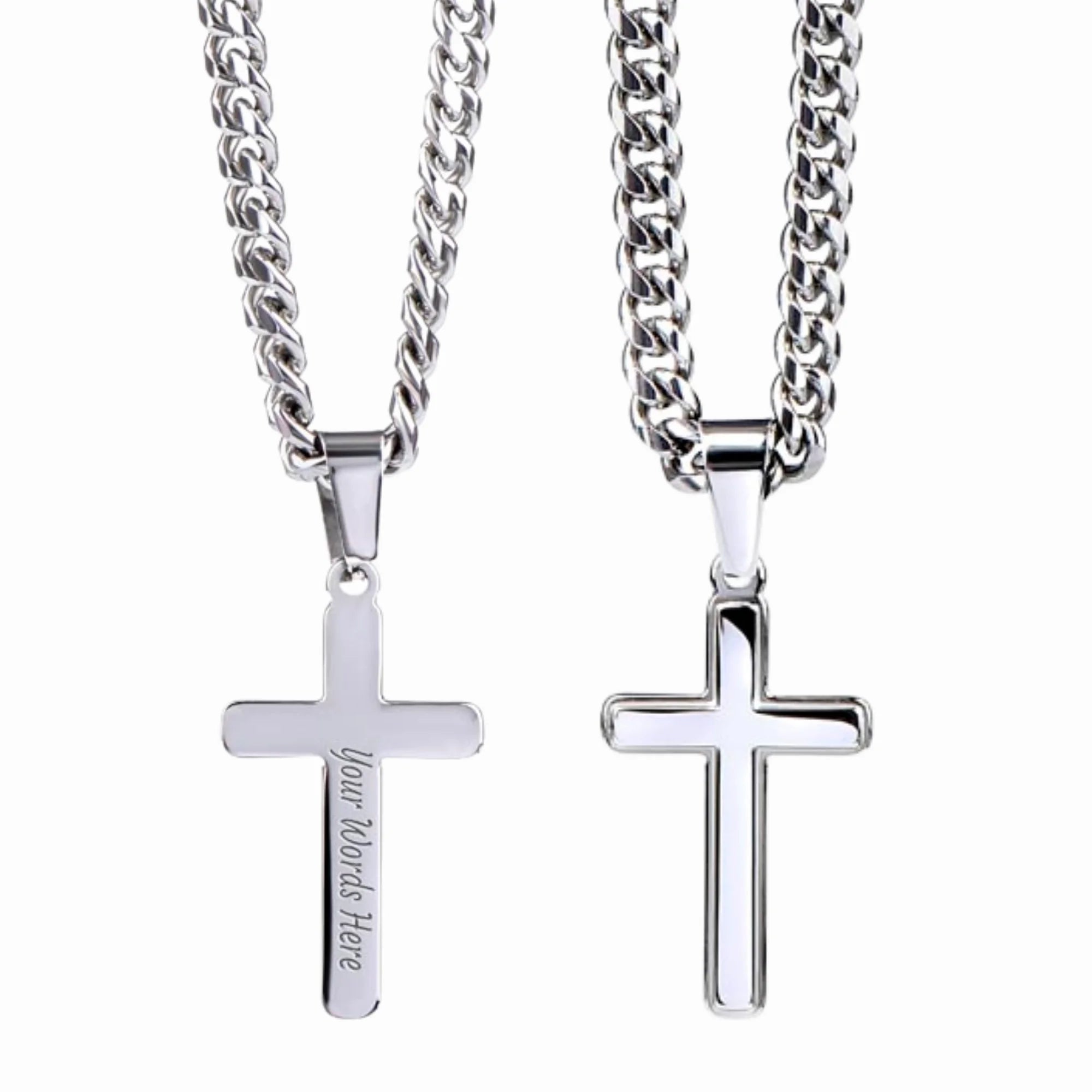 To My Son Never Forget Cross Chain Necklace Gift - The Outlander Gifts