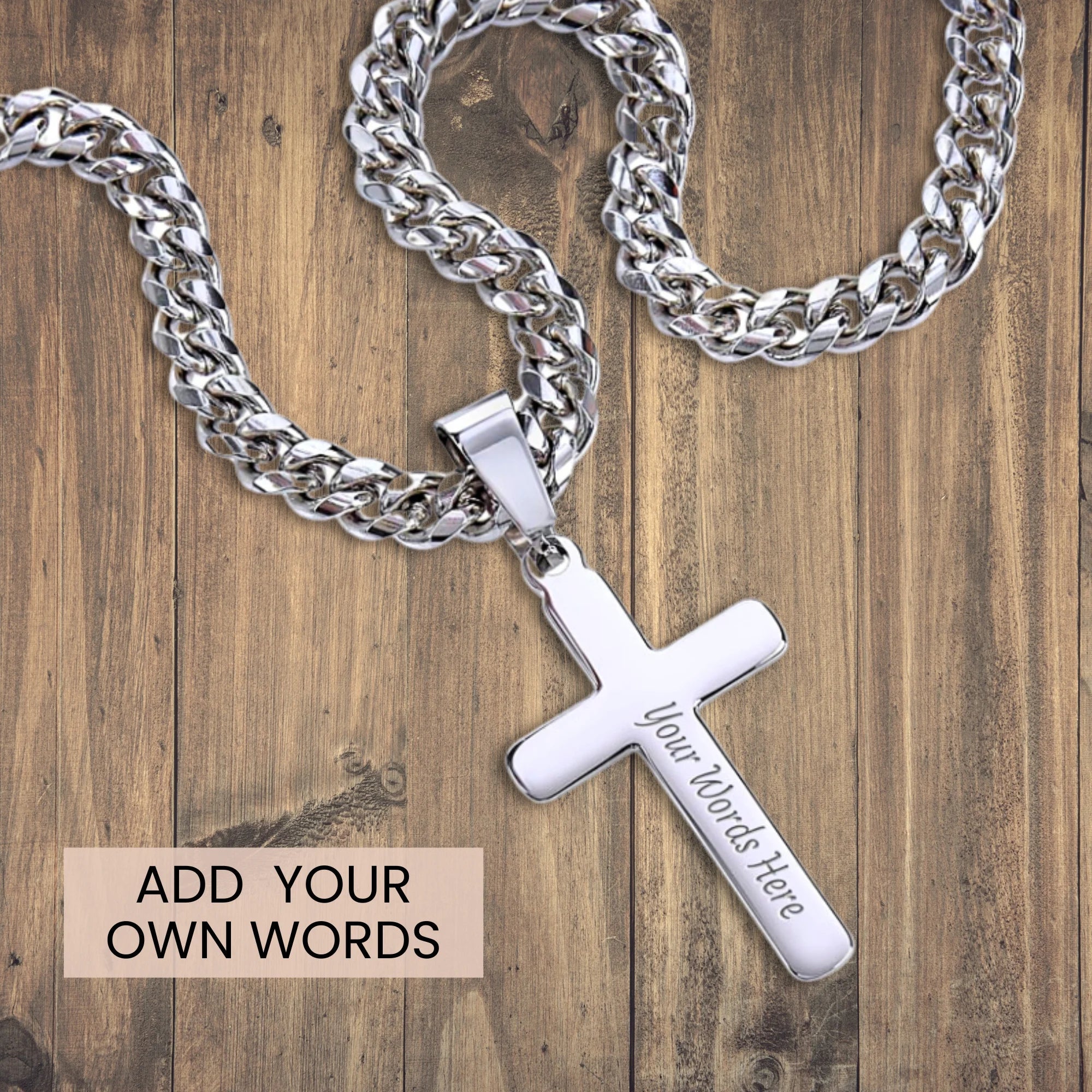 To My Son Never Forget Cross Chain Necklace Gift - The Outlander Gifts