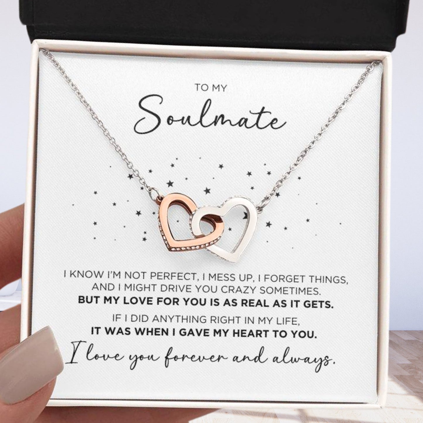 To My Soulmate Perfect Heart Necklace Gift - The Outlander Gifts