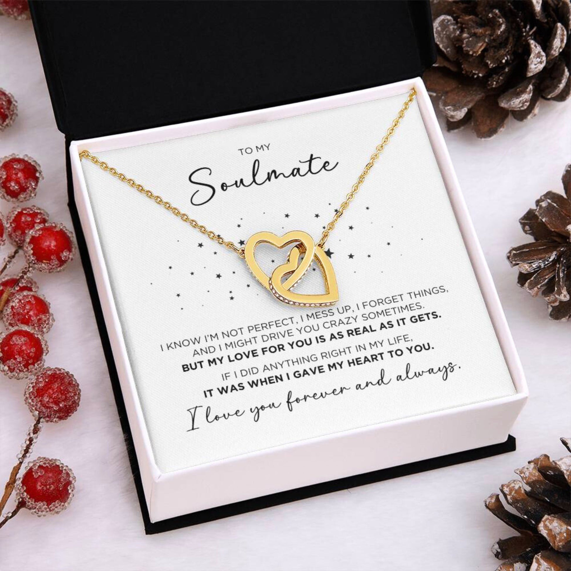 To My Soulmate Perfect Heart Necklace Gift - The Outlander Gifts