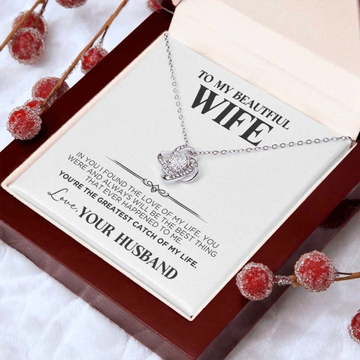 To My Wife Greatest Catch Necklace Gift - The Outlander Gifts