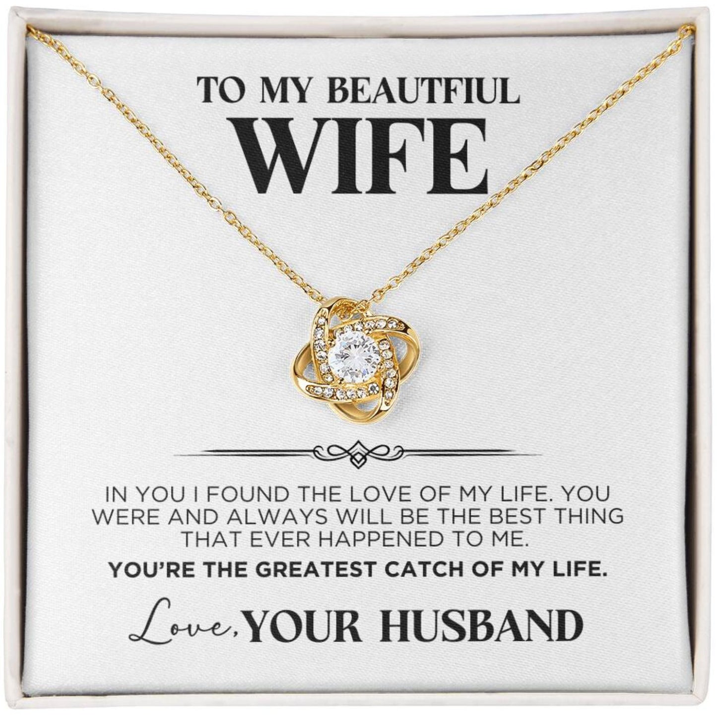 To My Wife Greatest Catch Necklace Gift - The Outlander Gifts