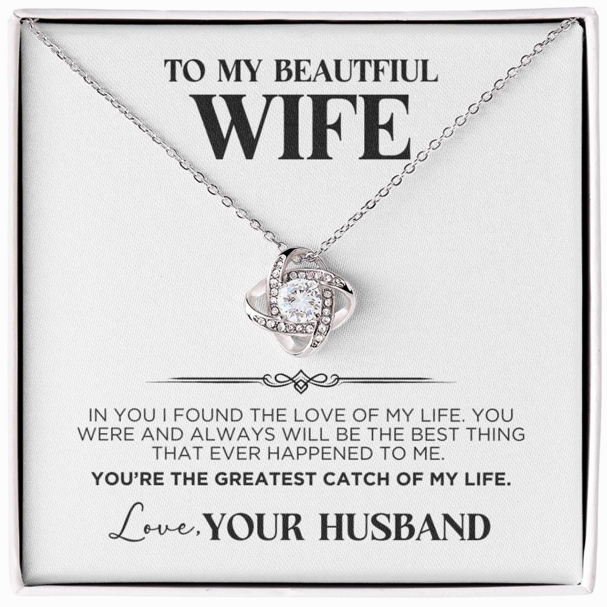 To My Wife Greatest Catch Necklace Gift - The Outlander Gifts