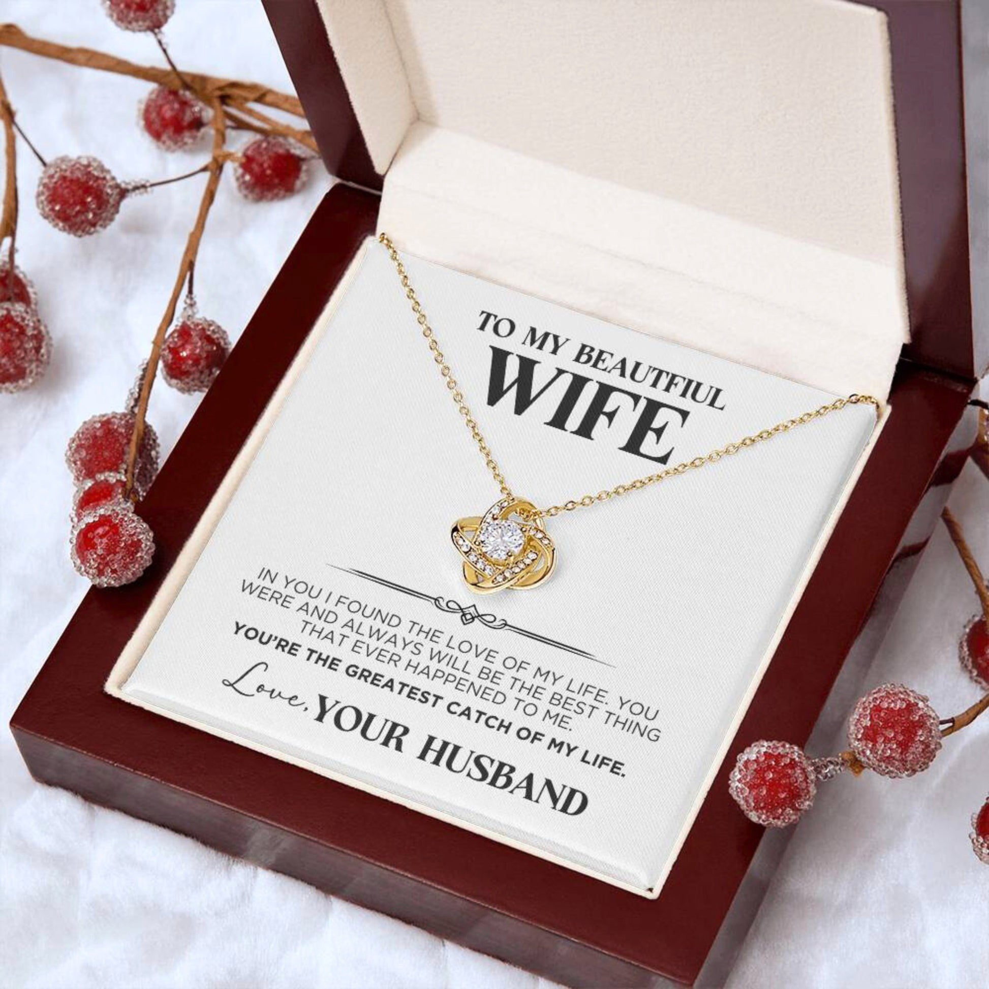 To My Wife Greatest Catch Necklace Gift - The Outlander Gifts